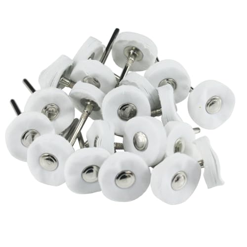20 Pcs Little Buffing Wheel, 1/8 Inch Cloth Polishing Wheel for Rotary Tools Includes Dremel (White) - style: 20 Pcs White Buffing Wheel