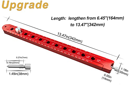 Woodworking Compass Scriber, Adjustable Circle Drawing Ruler - style: Pocket Compass XL - 1" – 21" Range