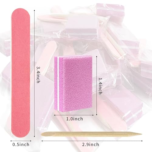 Lokyango Disposable Manicure Tool Kit (Pink, Count, 40, 80/100 Grit) - color: Pink