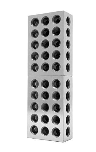 WEN 10423 3 x 2 x 1-Inch Steel-Hardened Precision 123 Blocks, Two Pack - size: 1 x 2 x 3 in