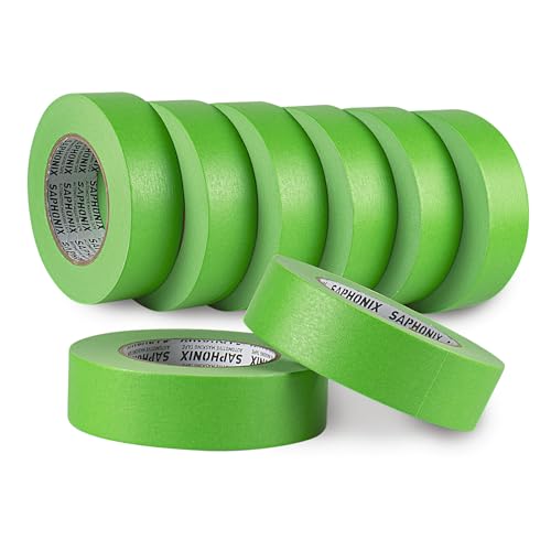 Green Painters Tape 1.41 inch x 60 Yard 8 Rolls Automotive Masking Tape Heat Resistant No Residue Multi-Purpose Painter Tape for Auto Refinish Painting Car Detailing, Walls, DIY Crafts Arts - size: 1.41in-8Rolls