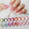 MIZHSE Cat Eye Gel Nail Polish, Dreamlike Magnetic Gel Polish Set 8 Colors - color: Dreamy Eden Cat Eye Gel