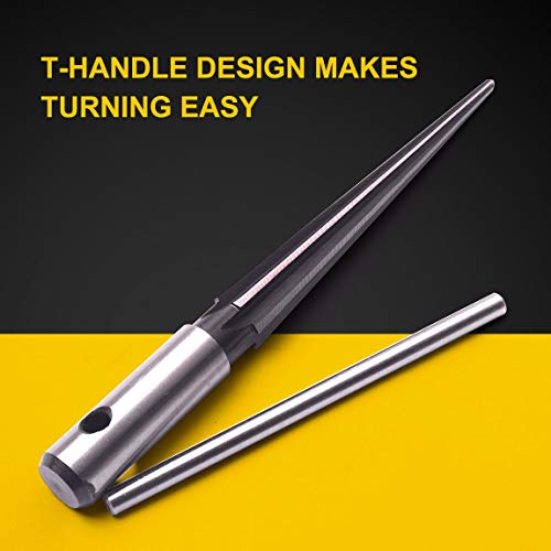 ATOPLEE T Handle Reamer, Tapered Straight Flute Handle Hole Pipe Reaming Tool for Wood Latches/Guitar/Woodworker/Luthier/Repairman Maintenance (5-16mm)
