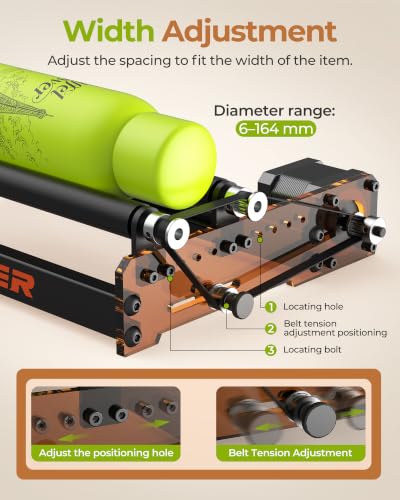 ACMER M3 Laser Rotary Roller, Rotary Module for Cylindrical Engraving - color: M3