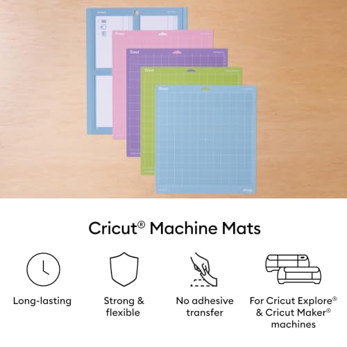 Cricut StrongGrip Cutting Mat Pack (6 Count, 12in x 12in) - size: 12x12, style: 6 Count
