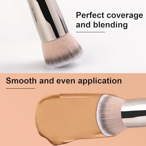 TEOYALL Kabuki Foundaiton Brush, Flat Top Dense Buffing Brush for Liquid - style: Kabuki Foundation