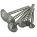 6 Pcs 1/8'' Shank Umbrella Shape 80 Grit Diamond Burr Set - color: 80# Diamond Burr