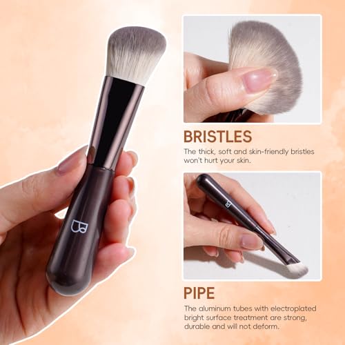 Travel Makeup Brush Set BS-MALL Makeup Sponges - Includes Foundation Brush, Powder Puff, Finger Sponges & Triangle Puffs For Soft Daily Use Professional 26 Pcs