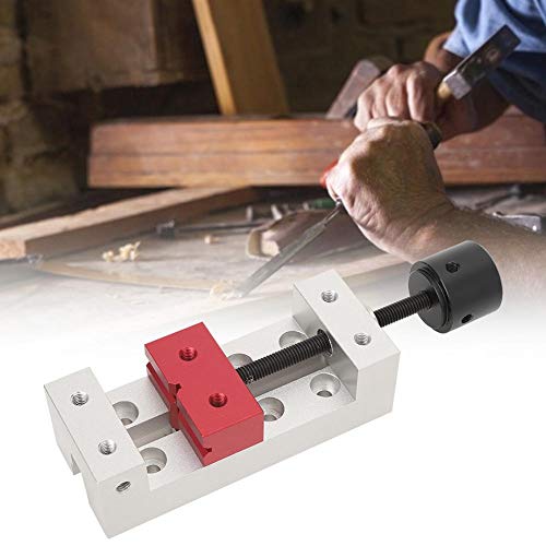 2inch Mini Drill Press Bench Vice Clamp Aluminum Flat Clamp Opening Parallel Table Bench Vise Press Machine Vise DIY Carving Bed Fixing Tool