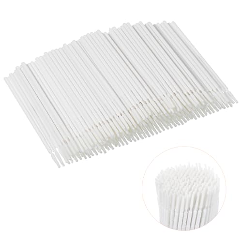400 Pack Micro Swabs, Disposable Micro Brushes with Long Microfiber Tips for Eyelash Extensions, Makeup, Personal Care and Precision Cleaning - color: black+white