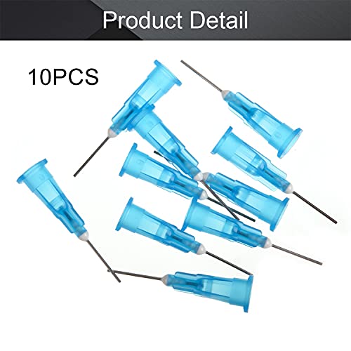 Utoolmart Industrial Dispensing Needle, Industrial Grade Blunt Needle, Stainless Steel Precision Applicator, 23G, Blue, 10pcs - size: Blue 23G