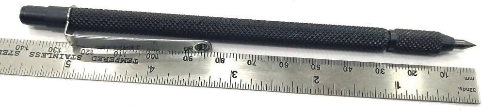 Carbide Pen Point Tipped Scribing Pen Tool Scriber Craft Tool-Knurled Body Machine Tools