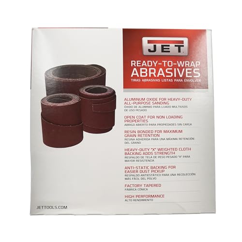 JET 22" Ready-to-Wrap Sandpaper, 180 Grit (60-2180) - style: 180 Grit