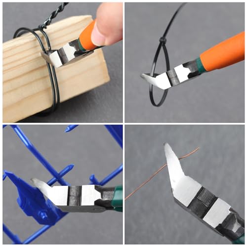 45° Angled Wire Cutters Ultra Sharp Wire Side for Precision Cutting Diagonal Pliers Flush Wire Snips