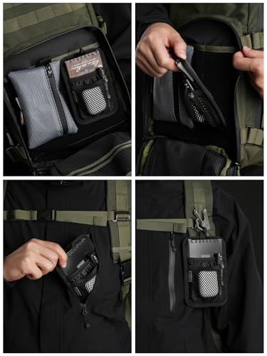 TACTICAL_GEEK EDC Organizer Board, Anti-Slip Elastic Woven Board, Utility Bag Insert Panel for Small Gear, Backpack Accessories (TCM4-Black) - color: TCM4-Black