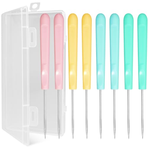 8 Pieces Cookie Scribe Tool Sugar Stir Needle Scriber Needle Cookie Decorating Tools with Clear Box, DIY Baking Pin Whisk Stainless Steel Needle Biscuit Icing Pin - color: C