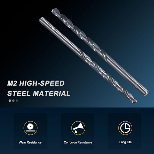 PATIKIL #24 Drill Bit Micro M2 High-Speed Steel 135° for Metal 12 Pack - size: #24 (3.861mm）