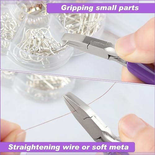 Mini Flat Nose Pliers 3 Inches Duckbill Pliers Miniature Pocket Plier Mini Precision Pliers For Jewelry Making Bending Wire Small Object Gripping Diy Craft Hobby Supplies - style: Flat Nose Pliers