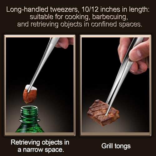 Aniso Long Tweezers, Stainless Steel, 12 Inches - size: 12 inches