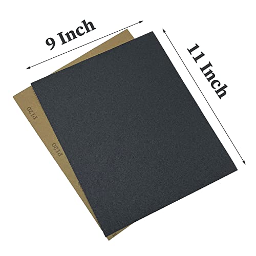 100 Grit Wet Dry Sandpaper, 10PCS 9x11 Inch Silicon Carbide Sanding Sheets - style: Grit 100