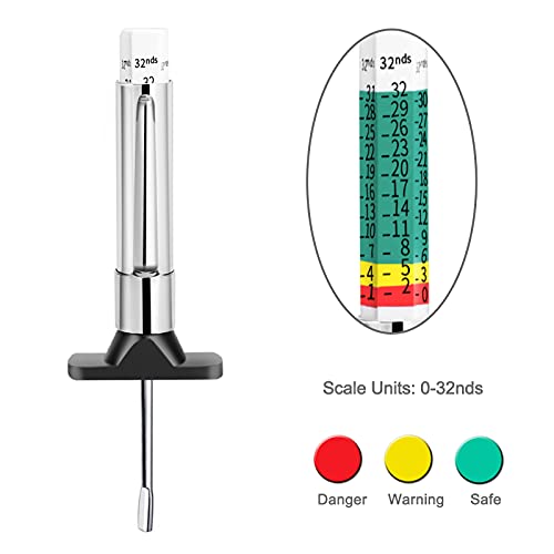 GODESON 88702 Smart Color Coded Tire Tread Depth Gauge 2 pieces(Pack of 1) - size: 2 pack