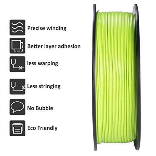 Geeetech PLA 3D Printer Filament 1.75mm, Apple Green - color: 1kg Pla Apple Green