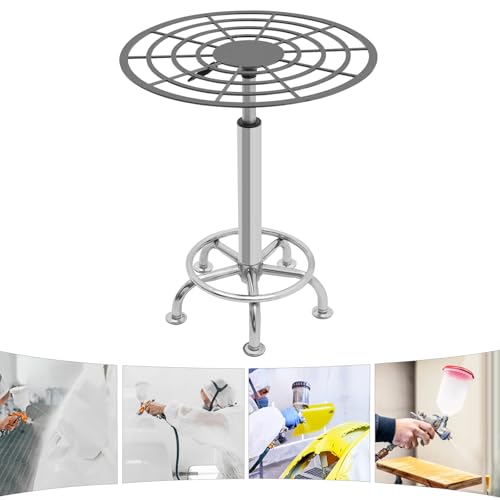 Spray Paint Rack, 23.6-31.5in 176.37lbs Rotating Paint Platform Rack Multi-Angle Lacquer Bench Adjustable Paints Spraying Stand Elevated Airbrush Table for Automotive Crafts Carving
