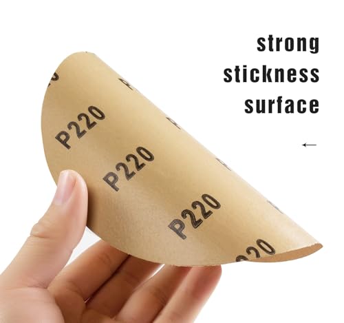 100 PCS 6 Inch PSA Sanding Discs 220 Grit Sticky-Back Sandpaper - style: 100 PCS 220Grit