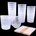 30 Pcs Plastic Graduated Cups, 60ml/2oz Clear Scale Cups