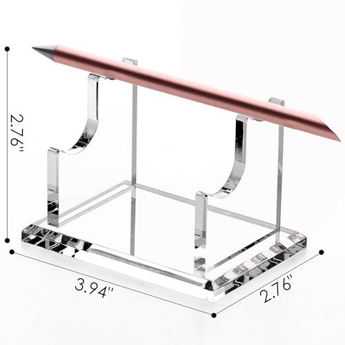 SANRUI 2 Tier Acrylic Pen Holder Display Stand, Clear Desk Pencil Rack - style: 2 Tier