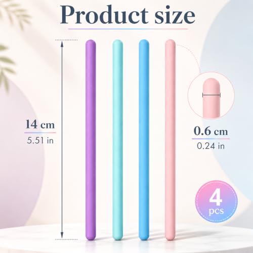 4PCS Silicone Mixing Sticks, Reusable Epoxy Silicone Stir Sticks