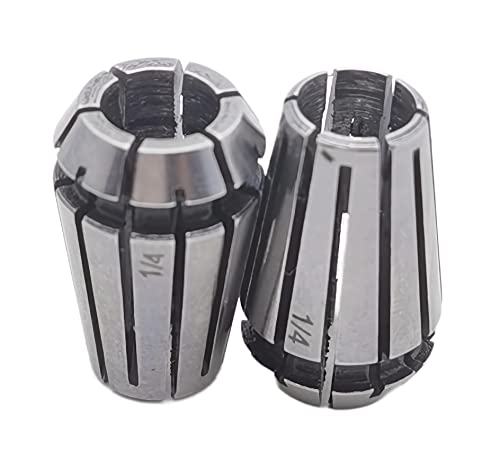 2pcs ER11 1/4" Spring Collet Precision Mill Chuck Collet CNC Engraving Machine & Router Milling Lathe Tool Holder (2pcs er11 1/4) - size: 2pcs ER11 1/4