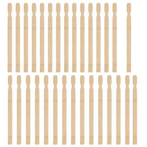 MUKCHAP 30 PCS Wooden Paint Stir Stick, 15.7 x 1 inch Bamboo Wood Long Paint Mixing Sticks for Craft, Garden, Creative Projects