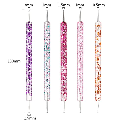 Artdone 31pcs Nail Art Brushes Tools Set Dotting Tools for Gel Polish - color: 31 Pcs