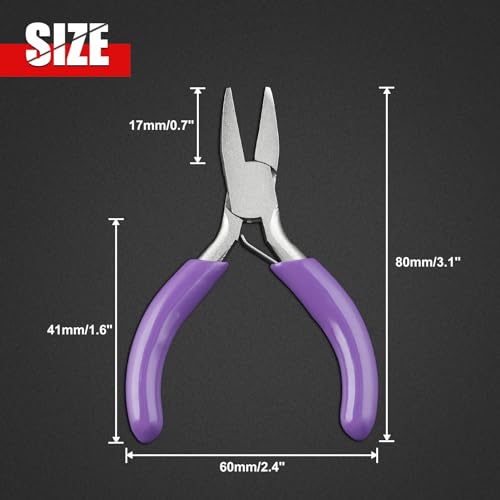Mini Flat Nose Pliers 3 Inches Duckbill Pliers Miniature Pocket Plier Mini Precision Pliers For Jewelry Making Bending Wire Small Object Gripping Diy Craft Hobby Supplies - style: Flat Nose Pliers