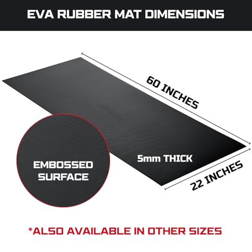 ONREVA Workbench Mat 22X60 Inches, 5mm Thick EVA Rubber Work Mat, Protect Your Work Bench Top, Heavy Duty Non-Slip Pad for Tool Box Top, Table, Tool Station Cover Liner Matt 60"X22"