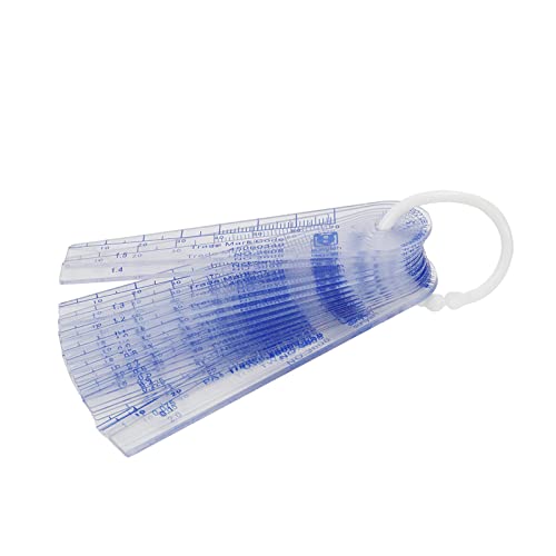 Plastic Feeler Gauge 0.05mm to 2mm Metric Gap Measuring Tool 19 Leaf - size: 0.05mm-2mm 19 Leafs