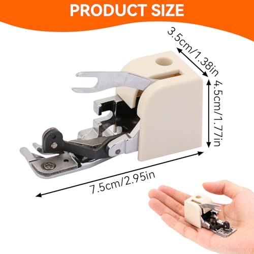 Universal Presser Foot, Side Cutter Sewing Machine Presser Foot Compatible with Low-Shank Multi-Function Household Sewing Machines Feet, NOT for Older Model/Industrial/Mini Machines
