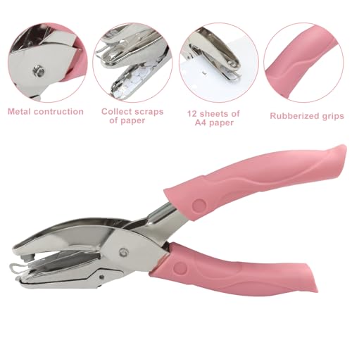 Handheld Hole Paper Punch Kit, 1/4 Inch - size: Heart & Star