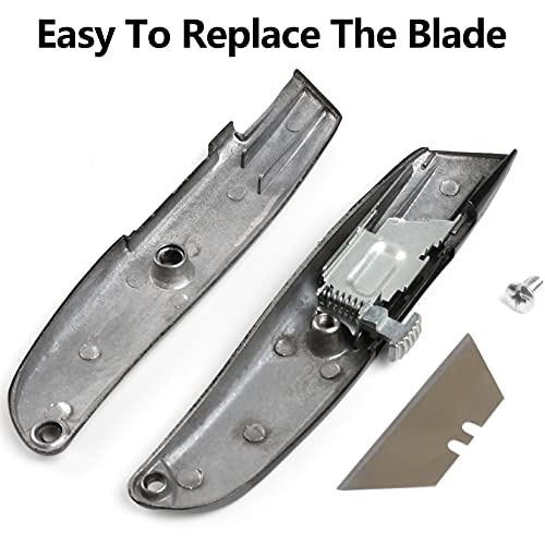 DIYSELF 4 Pack Box Cutters Retractable Utility Knife, Black - color: Black, size: 4 Pack