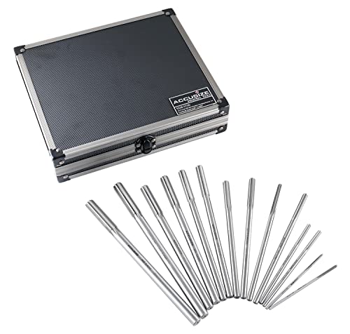 Accusize Industrial Tools Chucking Reamer Set, 0.1230" to 0.4995", 14 Pc - size: 0.1230" thru 0.4995"