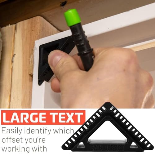 Plastic Scribers for Woodworking – 3/16" and 1/4" Trim Spacer with 1/8" Opening, Precise Marking Gauge for Door and Window Casing Projects(Black) - color: Black