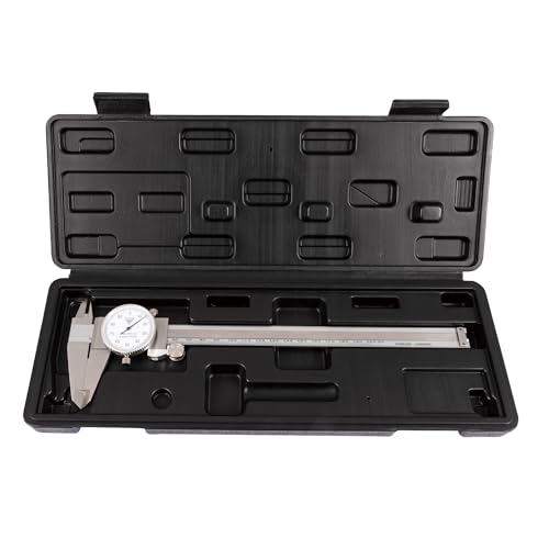 PEC Dial Caliper 0-200mm, Stainless Steel Precision Measuring Tool - size: 0-200mm