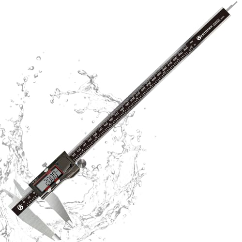 Digital Caliper 12 Inch, 12" Measuring Tool Stainless Steel Micrometer IP54 - color: Black, size: 12 Inch