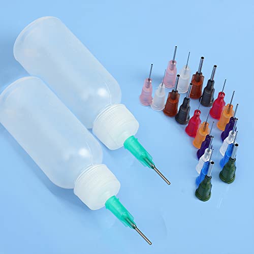 Utoolmart Industrial Dispensing Needle, Industrial Grade Blunt Needle, Stainless Steel Precision Applicator, 23G, Blue, 10pcs - size: Blue 23G