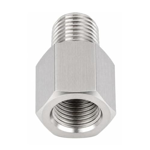 Yoebor 304 Stainless Steel Pipe Adapter 1/4" G Female to 1/4" NPT Male 2pcs - color: 2 Pcs, size: 1/4" NPT Male x 1/4" G Female Thread