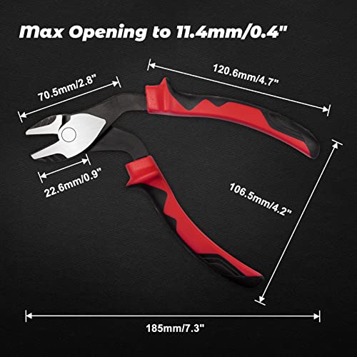 High Leverage Diagonal Cutting Pliers with Angled Head 7 Inch Wire Cutters Heavy Duty Side Cutting Pliers Professional Hand Tool Saving 35 Percent Labour - style: Diagonal Cutting Pliers