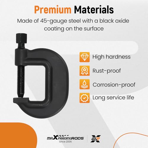maXpeedingrods C-Clamp, 3-7/16" Opening Capacity, 2-1/2" Throat - style: 3-7/16"