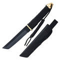 Leopcito 11.5" Japanese Fixed Blade Tactical Knives with Sheath - color: Black