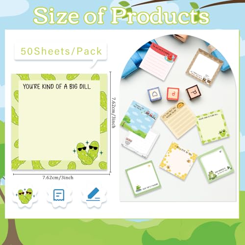 Funny Positive Sticky Notes 3x3 Gifts for Office 9-Pack - color: Inspirational